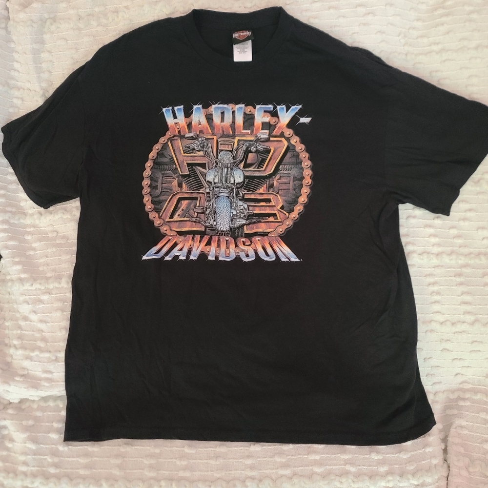 Harley-Davidson Men's Rusted Empire Short Sleeve Tee in Black XXL